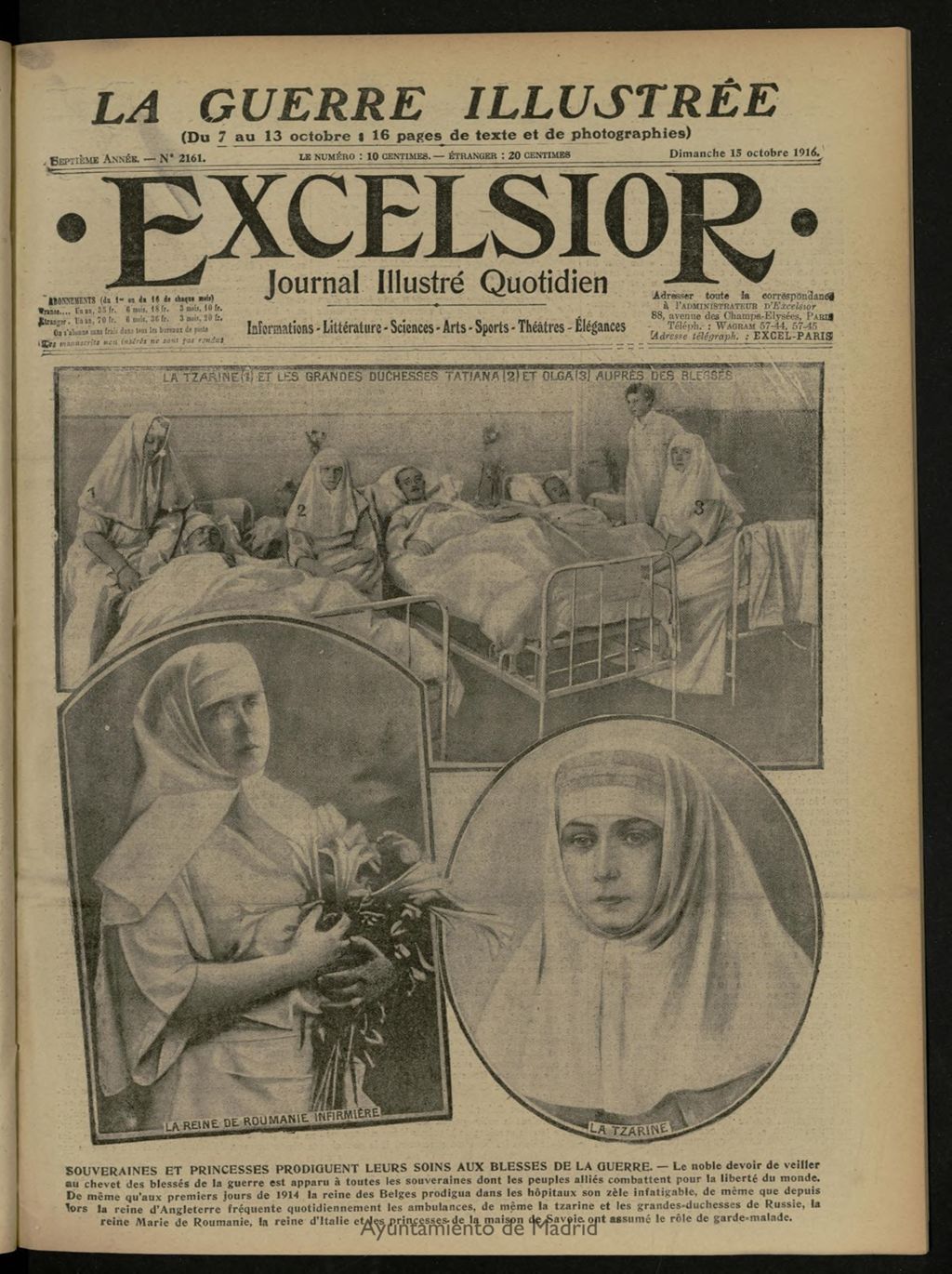 Miniatura de Excelsior: journal illustré quotidien de 15 de octubre de 1916, nº 2161