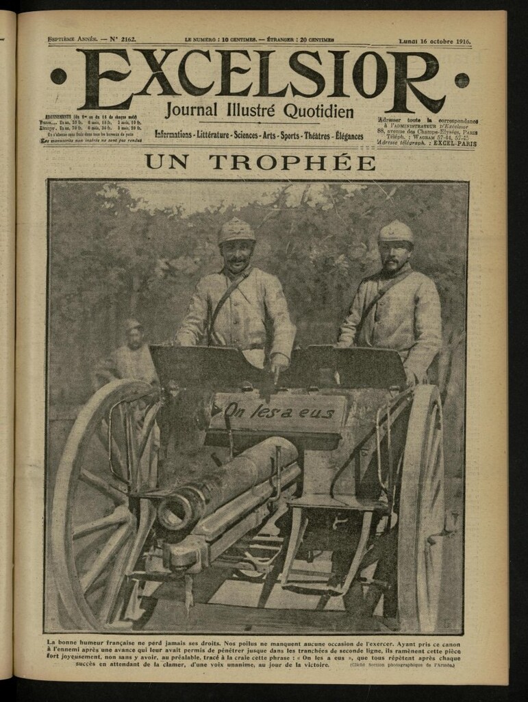 Miniatura de Excelsior: journal illustré quotidien de 16 de octubre de 1916, nº 2162