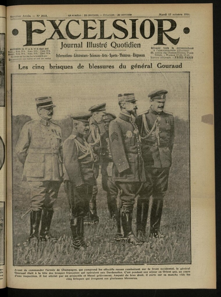 Miniatura de Excelsior: journal illustré quotidien de 17 de octubre de 1916, nº 2163