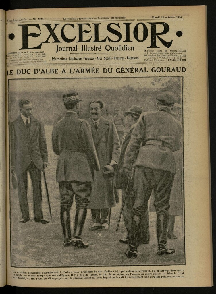 Miniatura de Excelsior: journal illustré quotidien de 24 de octubre de 1916, nº 2170