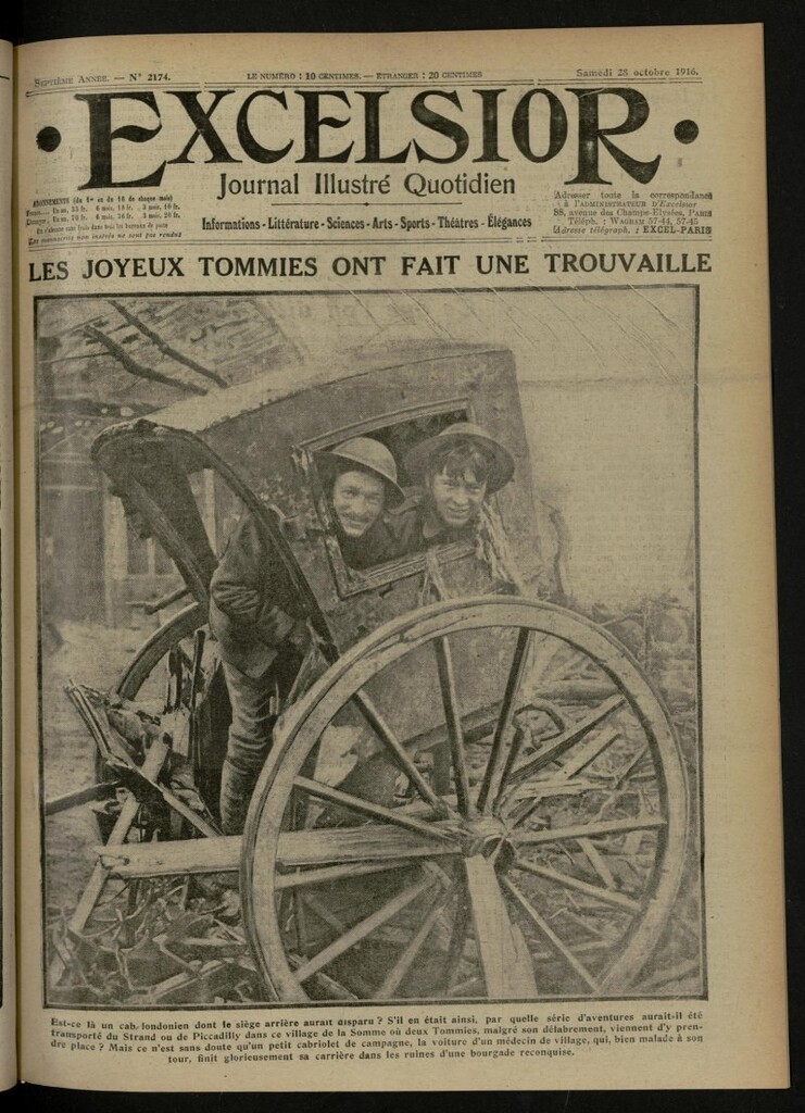 Miniatura de Excelsior: journal illustré quotidien de 28 de octubre de 1916, nº 2174