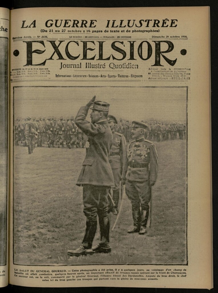 Miniatura de Excelsior: journal illustré quotidien de 29 de octubre de 1916, nº 2175