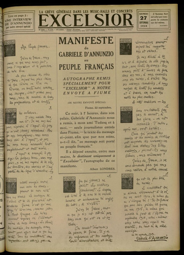 Miniatura de Excelsior: journal illustré quotidien de 27 de septiembre de 1919, nº 3233