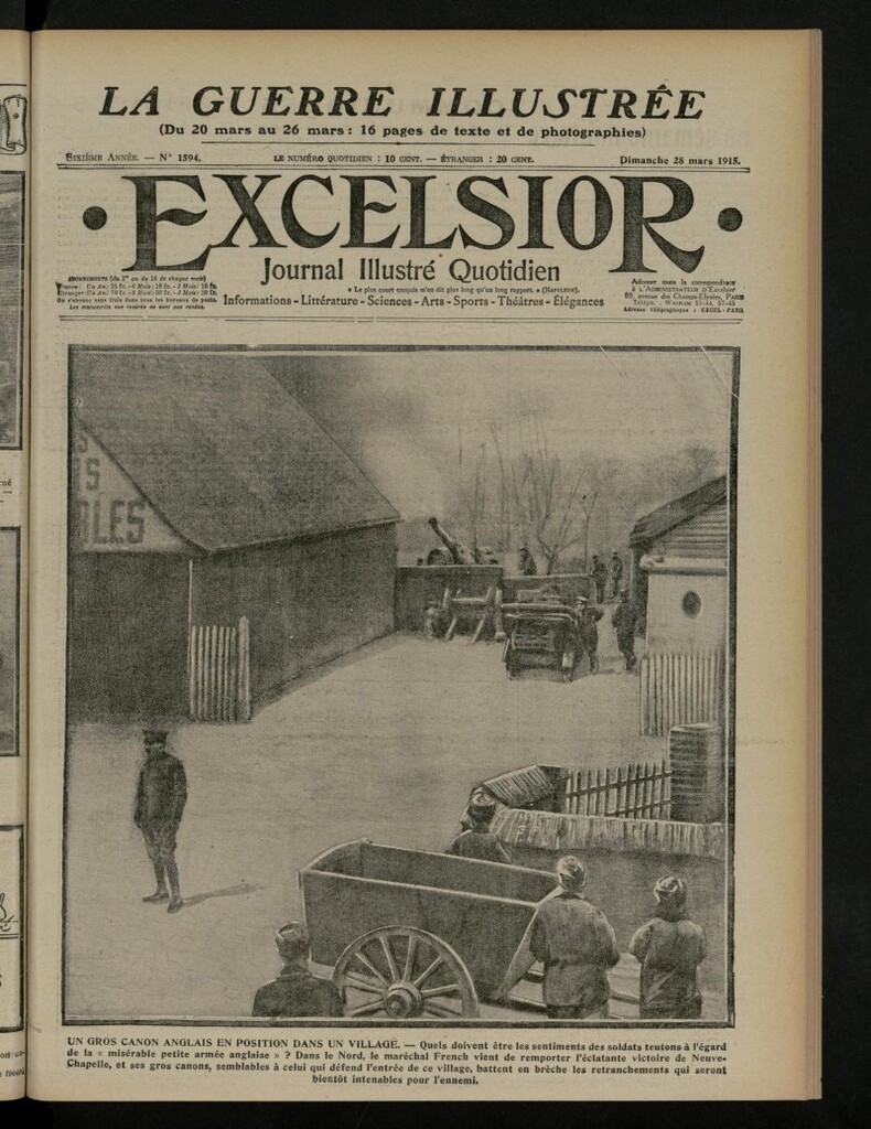 Miniatura de Excelsior: journal illustré quotidien de 28 de marzo de 1915, nº 1594