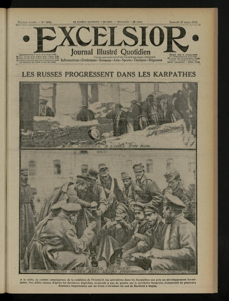 Miniatura de Excelsior: journal illustré quotidien de 27 de marzo de 1915, nº 1593