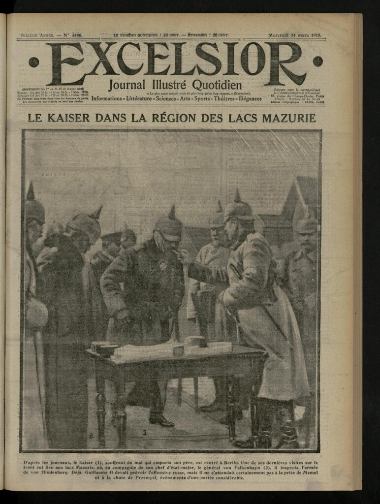 Miniatura de Excelsior: journal illustré quotidien de 24 de marzo de 1915, nº 1590