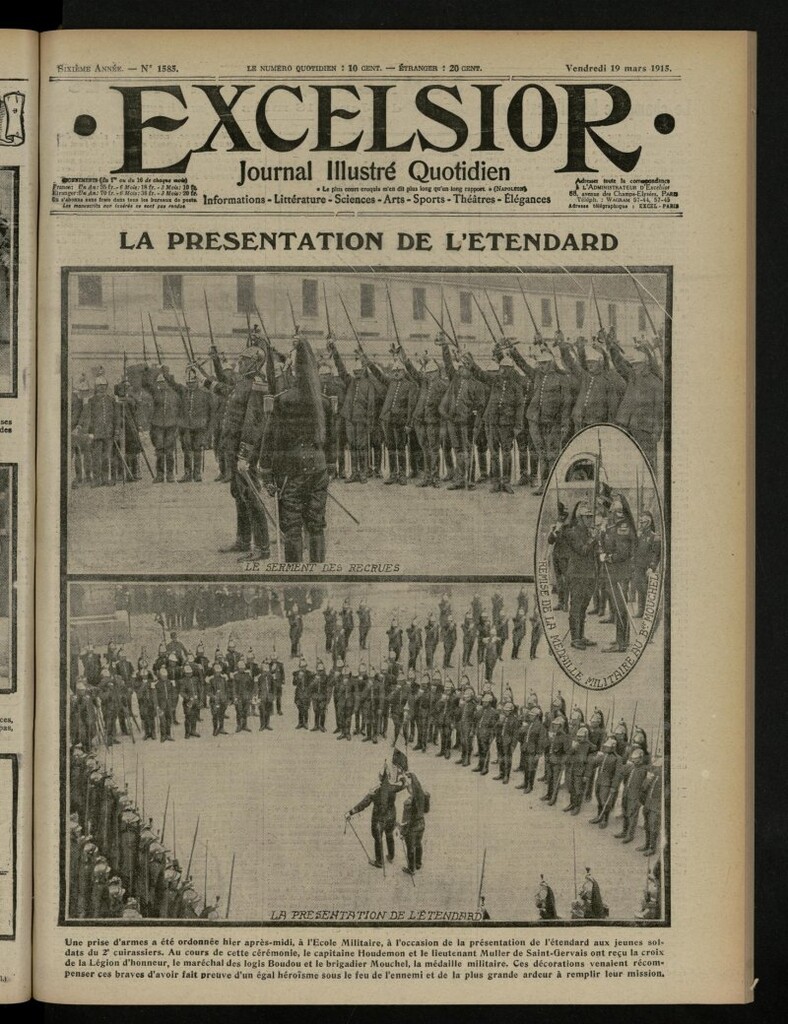 Miniatura de Excelsior: journal illustré quotidien de 19 de marzo de 1915, nº 1585
