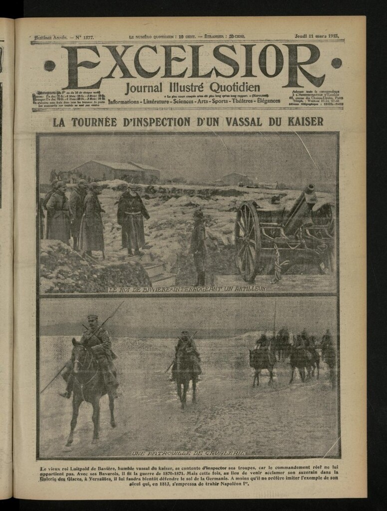 Miniatura de Excelsior: journal illustré quotidien de 11 de marzo de 1915, nº 1577