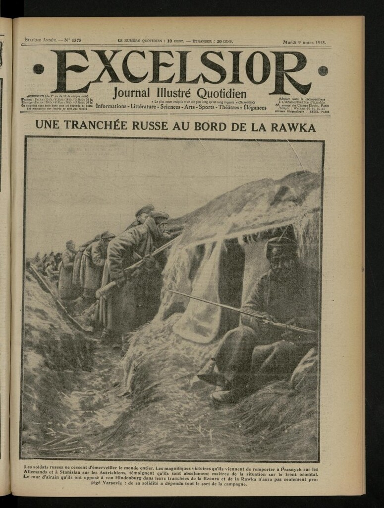 Miniatura de Excelsior: journal illustré quotidien de 9 de marzo de 1915, nº 1575