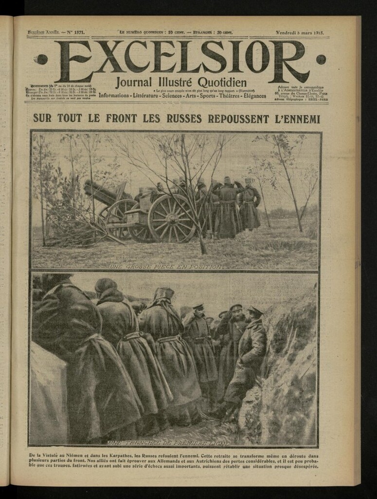 Miniatura de Excelsior: journal illustré quotidien de 5 de marzo de 1915, nº 1571
