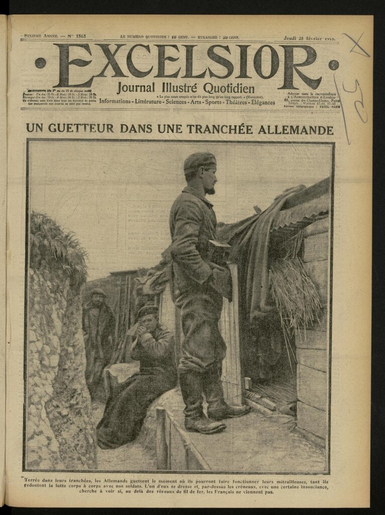 Miniatura de Excelsior: journal illustré quotidien de 25 de febrero de 1915, nº 1563