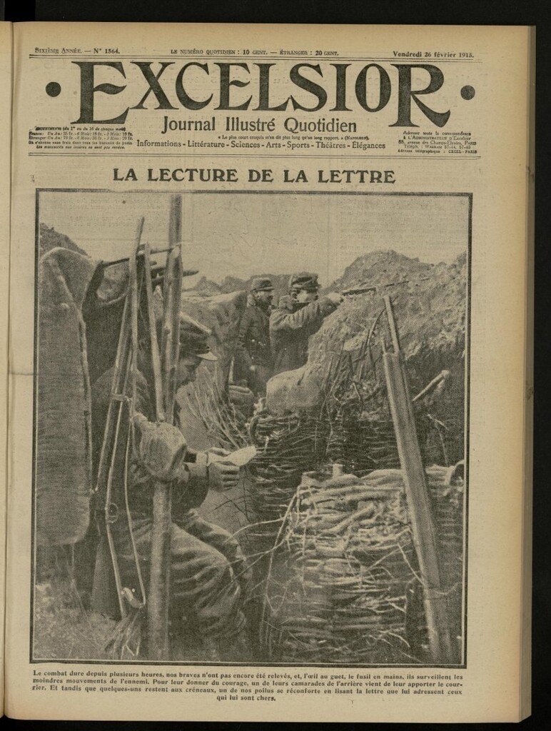 Miniatura de Excelsior: journal illustré quotidien de 26 de febrero de 1915, nº 1564