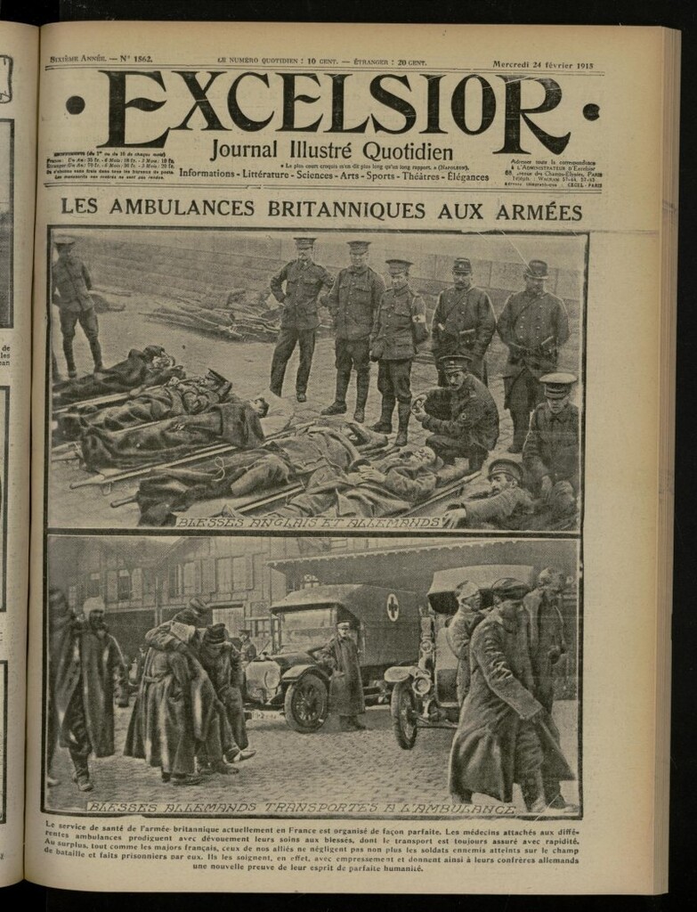 Miniatura de Excelsior: journal illustré quotidien de 24 de febrero de 1915, nº 1562