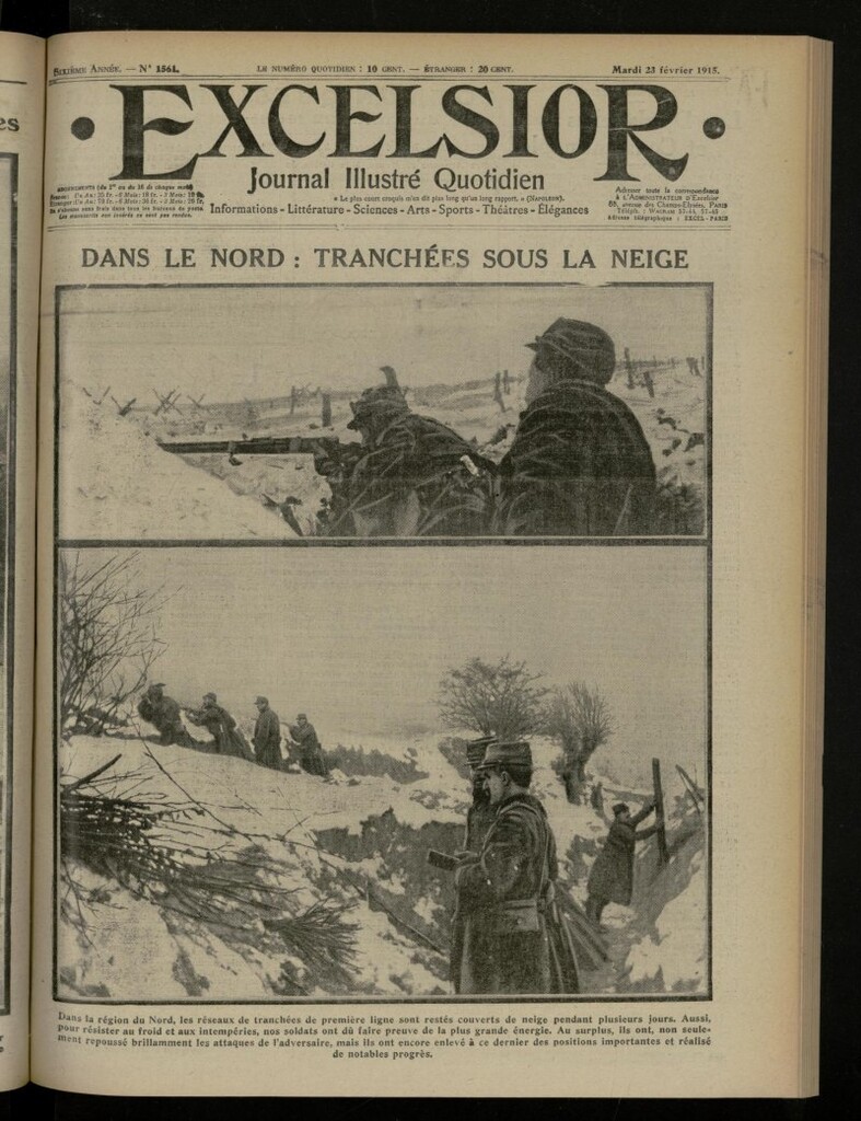 Miniatura de Excelsior: journal illustré quotidien de 23 de febrero de 1915, nº 1561