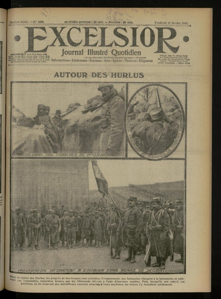Miniatura de Excelsior: journal illustré quotidien de 19 de febrero de 1915, nº 1557