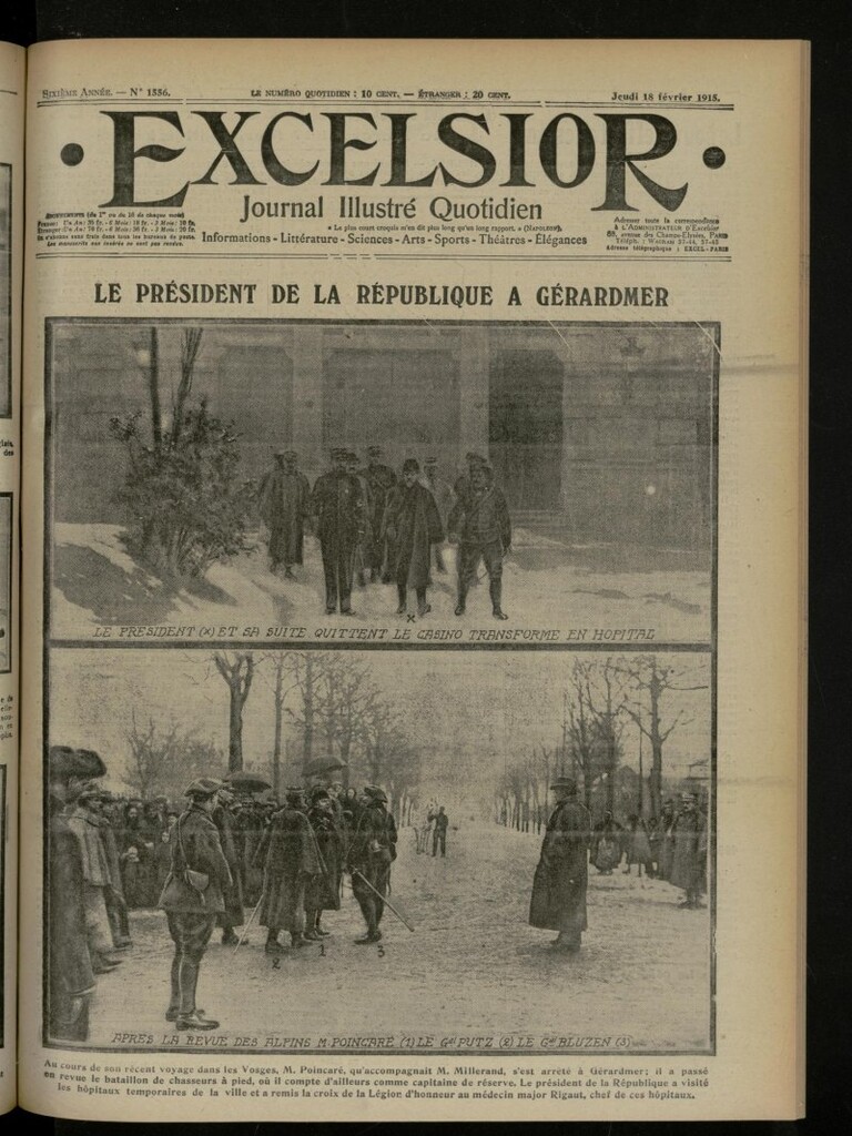 Miniatura de Excelsior: journal illustré quotidien de 18 de febrero de 1915, nº 1556