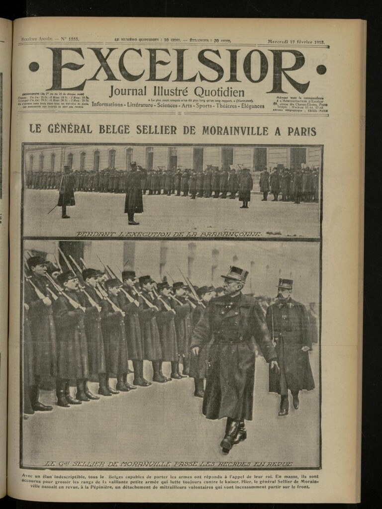 Miniatura de Excelsior: journal illustré quotidien de 17 de febrero de 1915, nº 1555