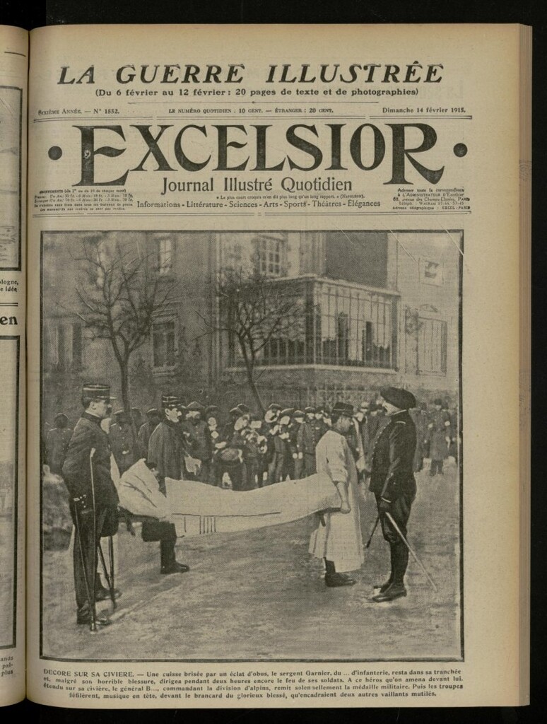 Miniatura de Excelsior: journal illustré quotidien de 14 de febrero de 1915, nº 1552