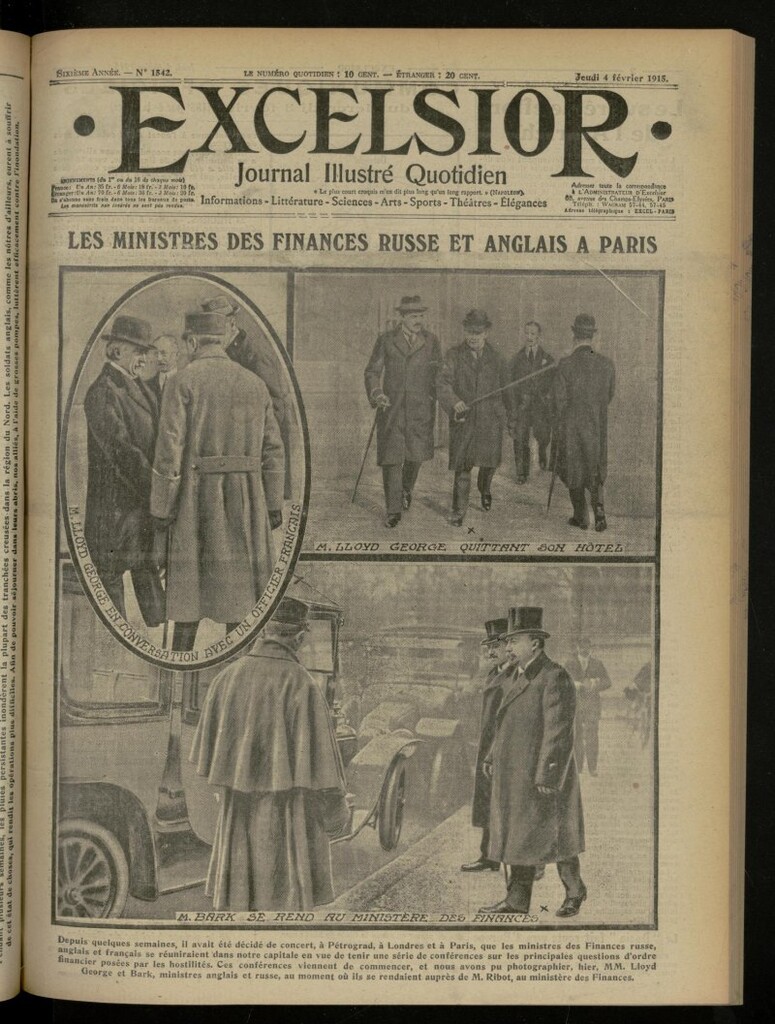 Miniatura de Excelsior: journal illustré quotidien de 4 de febrero de 1915, nº 1542