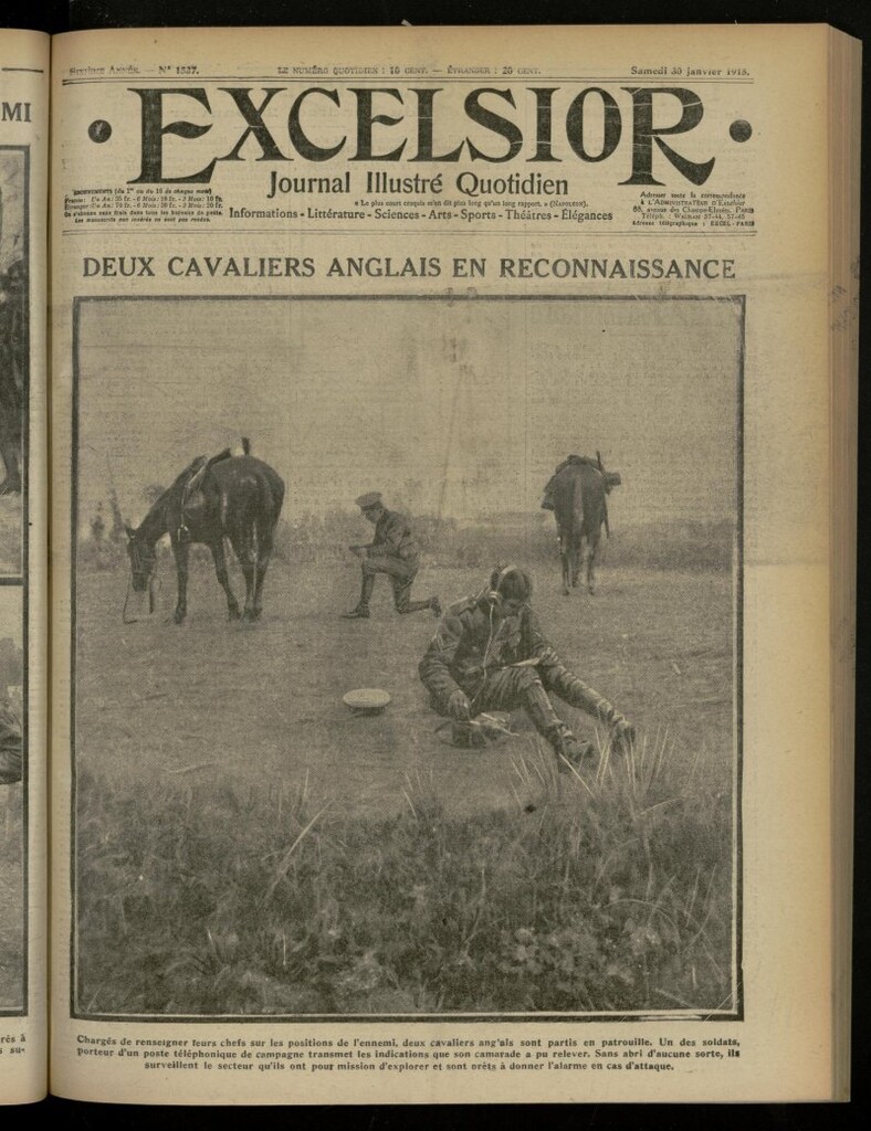 Miniatura de Excelsior: journal illustré quotidien de 30 de enero de 1915, nº 1537