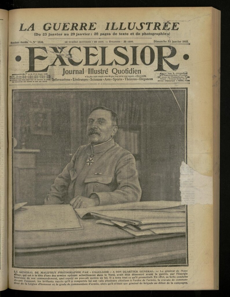 Miniatura de Excelsior: journal illustré quotidien de 31 de enero de 1915, nº 1538