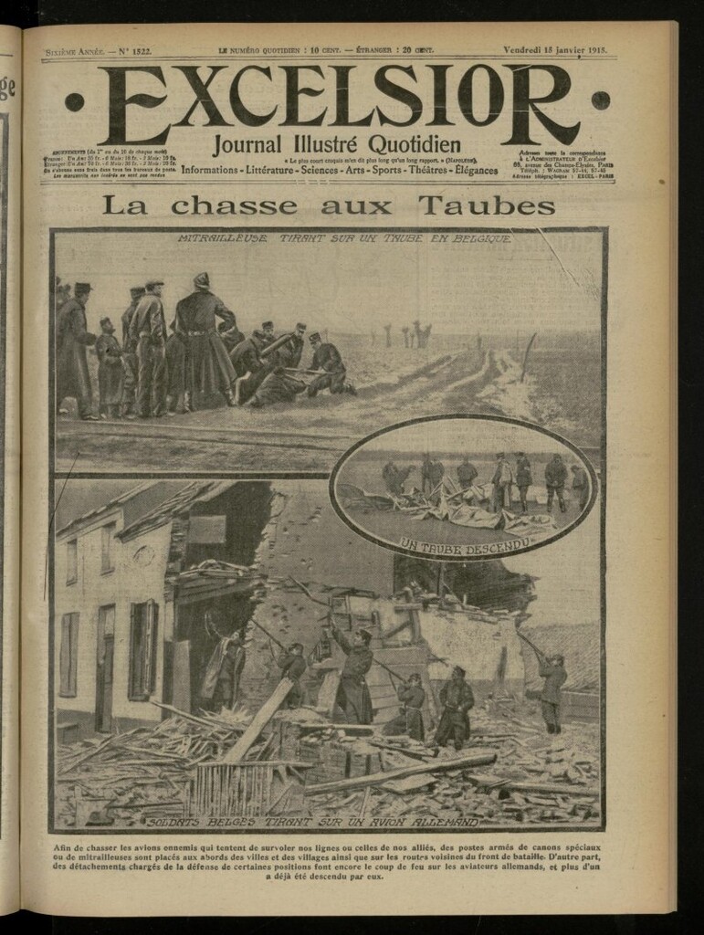 Miniatura de Excelsior: journal illustré quotidien de 15 de enero de 1915, nº 1522