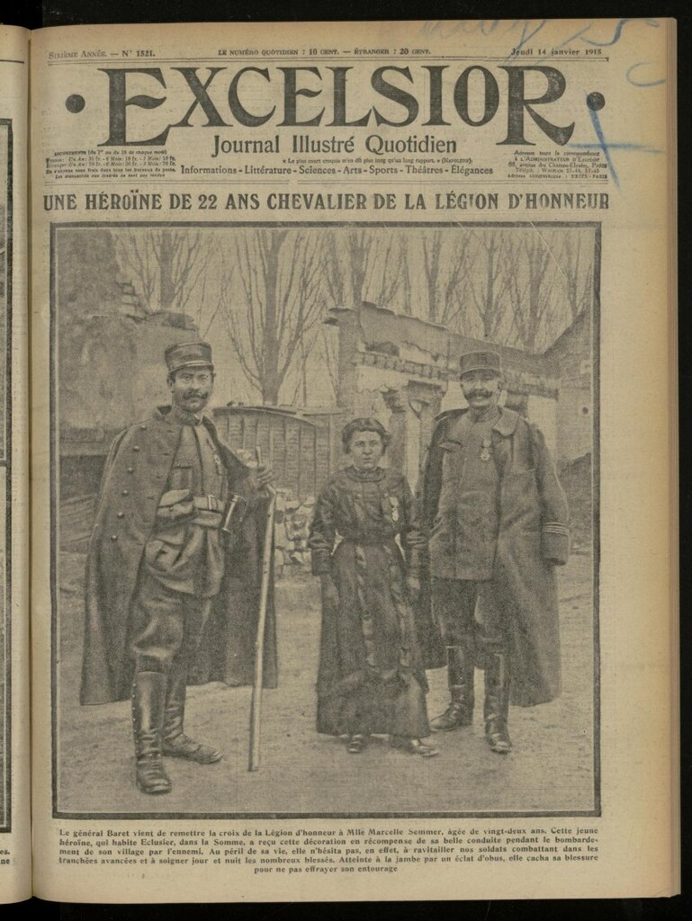 Miniatura de Excelsior: journal illustré quotidien de 14 de enero de 1915, nº 1521