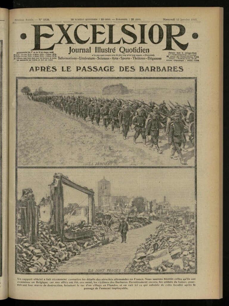 Miniatura de Excelsior: journal illustré quotidien de 13 de enero de 1915, nº 1520