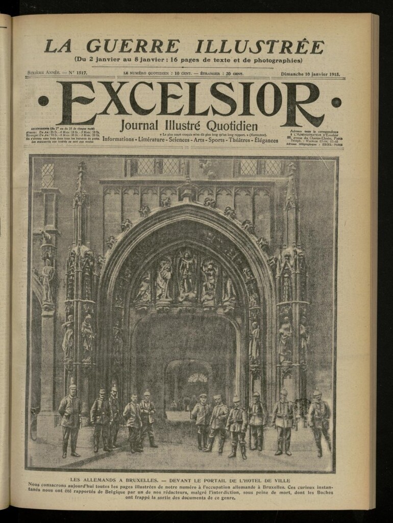 Miniatura de Excelsior: journal illustré quotidien de 10 de enero de 1915, nº 1517
