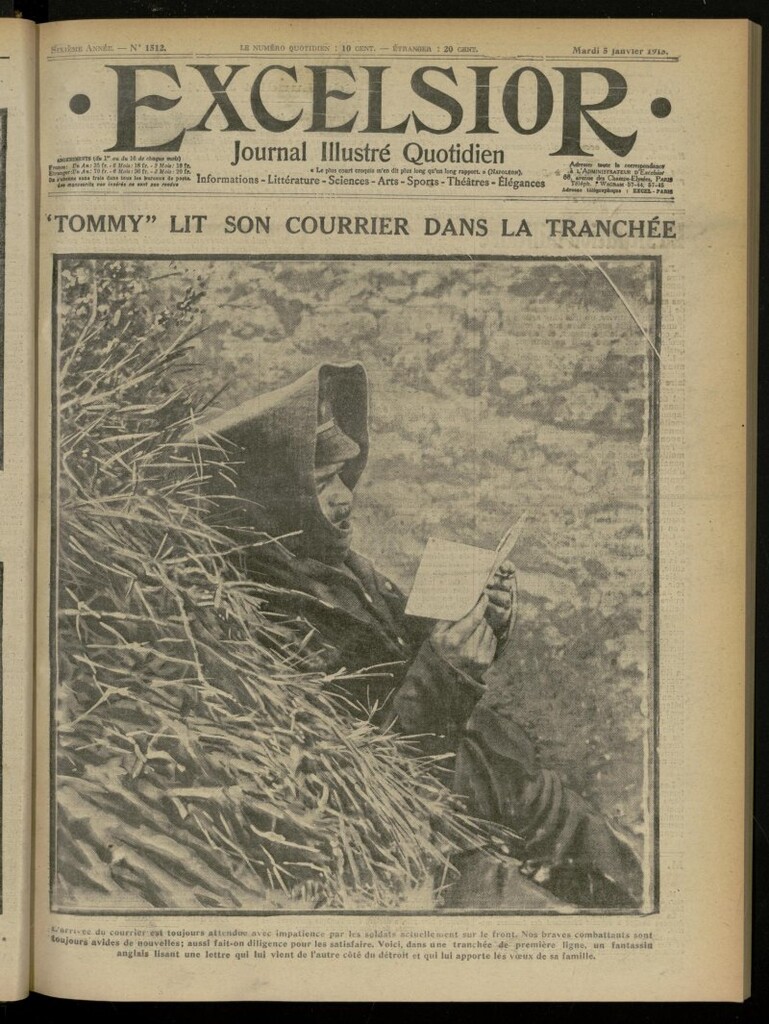 Miniatura de Excelsior: journal illustré quotidien de 5 de enero de 1915, nº 1512