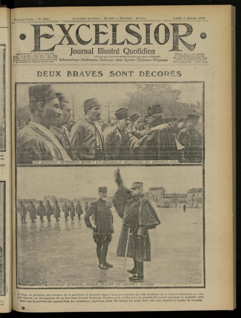 Miniatura de Excelsior: journal illustré quotidien de 4 de enero de 1915, nº 1511