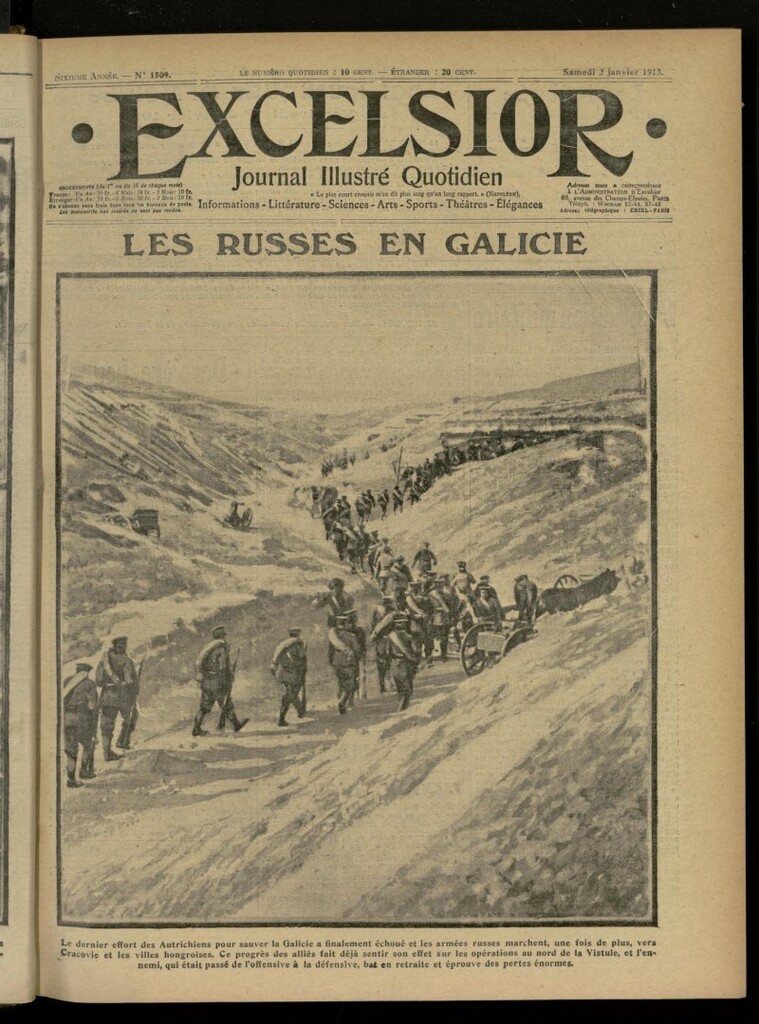Miniatura de Excelsior: journal illustré quotidien de 2 de enero de 1915, nº 1509
