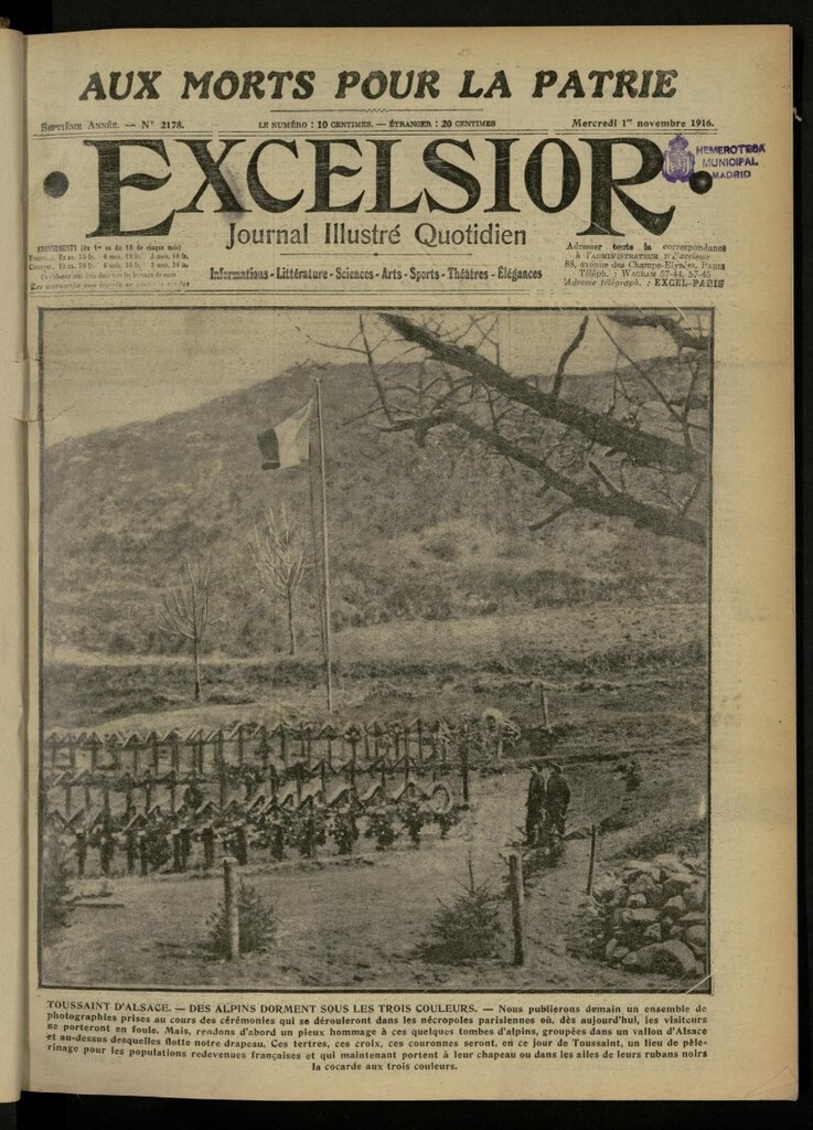 Miniatura de Excelsior: journal illustré quotidien de 1 de noviembre de 1916 nº 2178