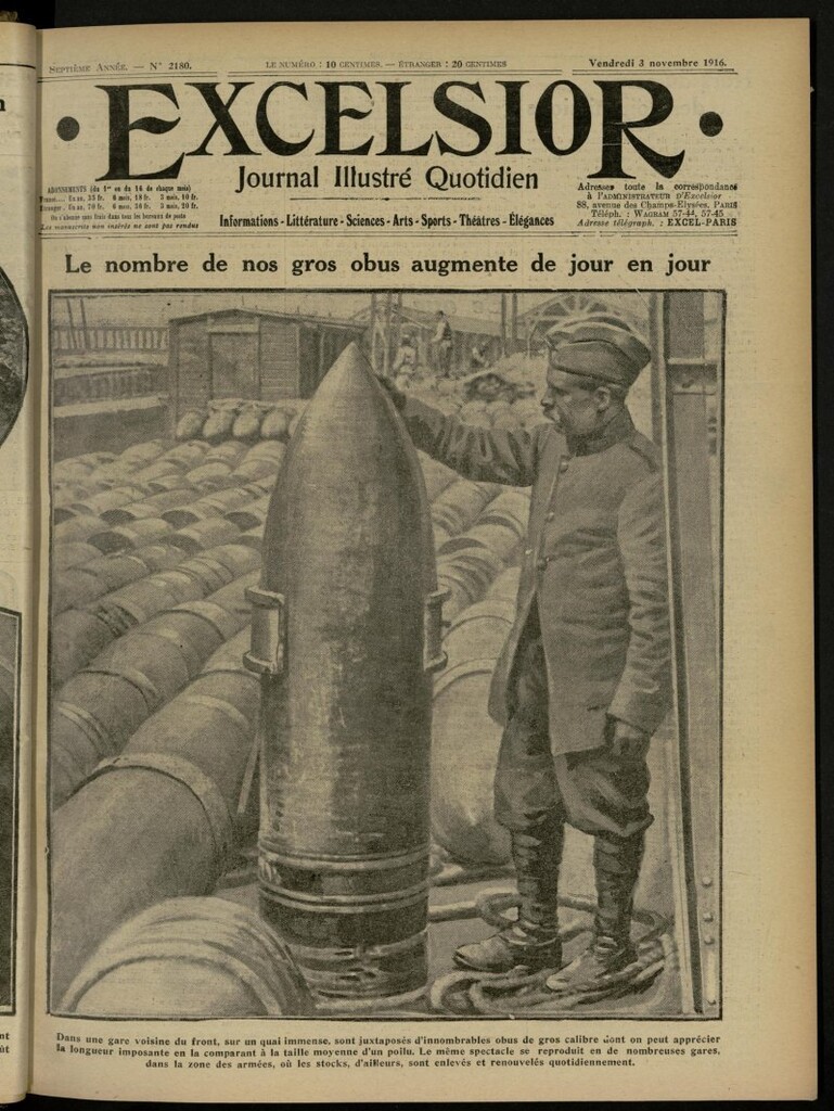 Miniatura de Excelsior: journal illustré quotidien de 3 de noviembre de 1916, nº 2180