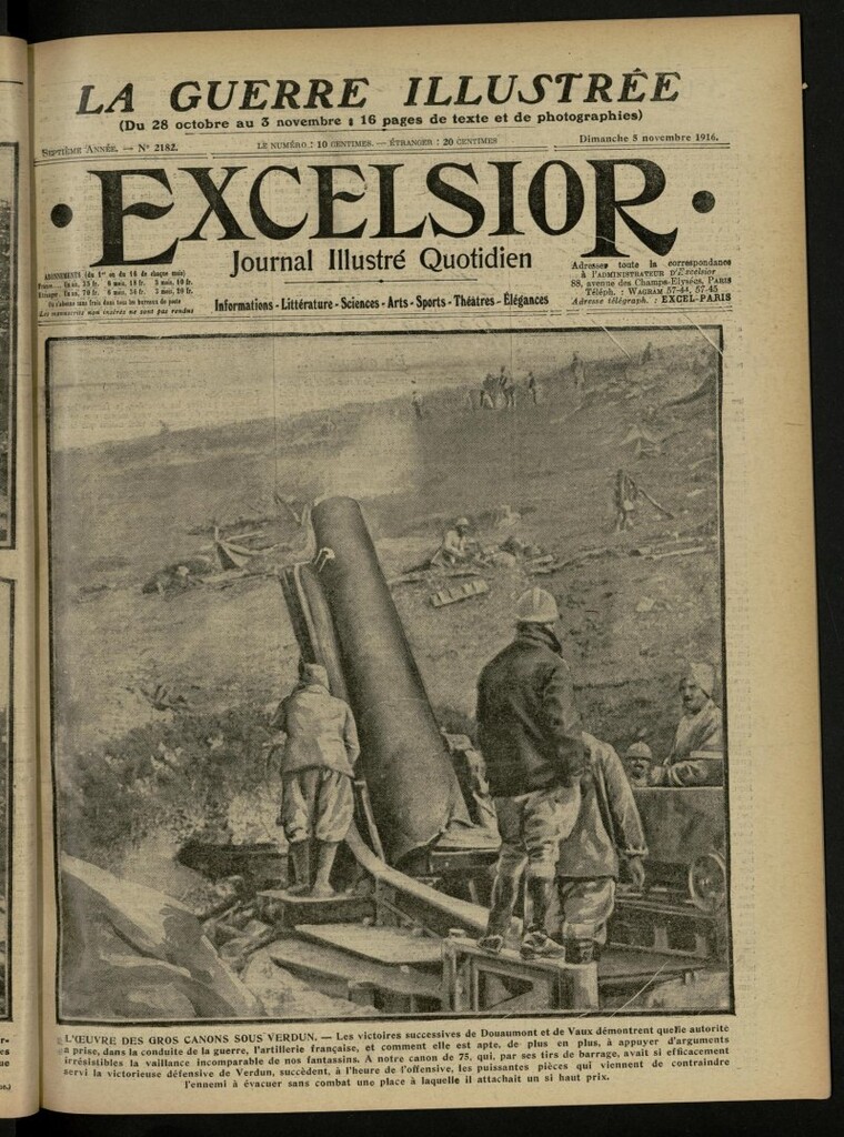 Miniatura de Excelsior: journal illustré quotidien de 5 de noviembre de 1916, nº 2182