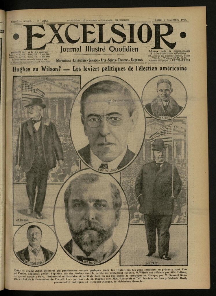 Miniatura de Excelsior: journal illustré quotidien de 6 de noviembre de 1916, nº 2183