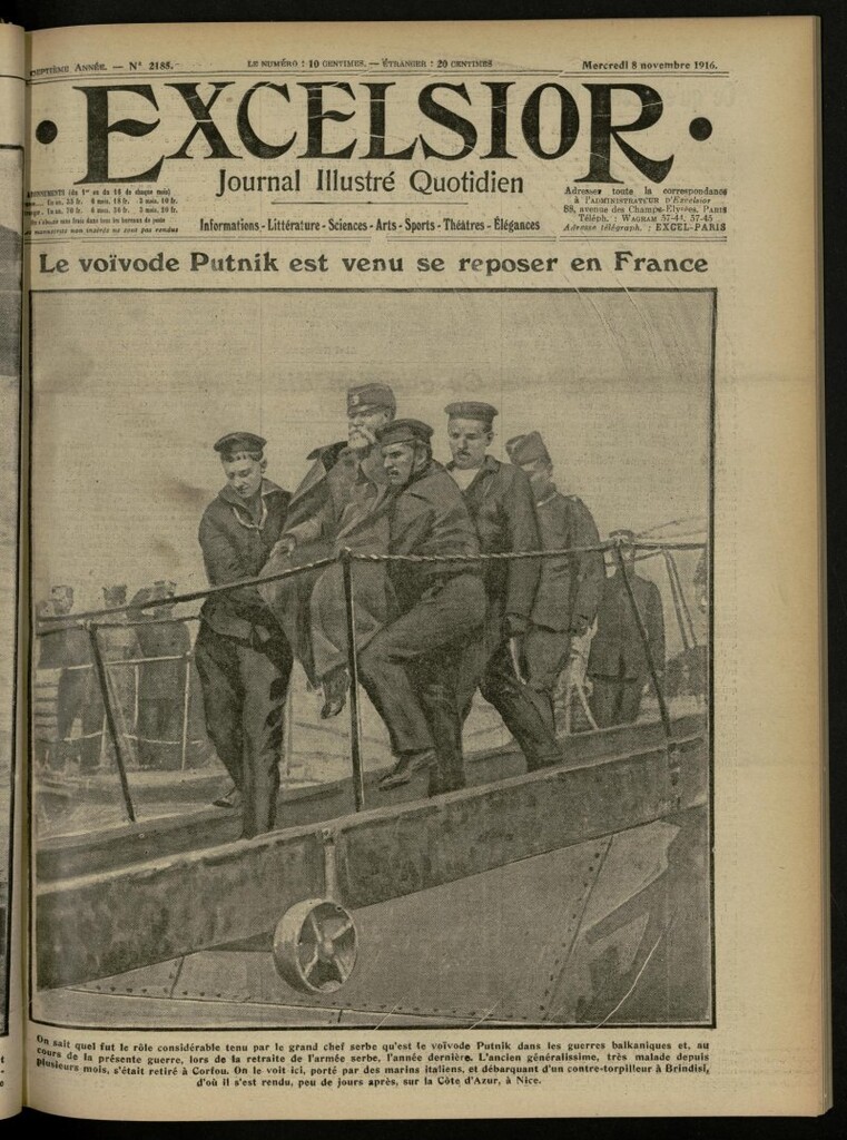 Miniatura de Excelsior: journal illustré quotidien de 8 de noviembre de 1916, nº 2185