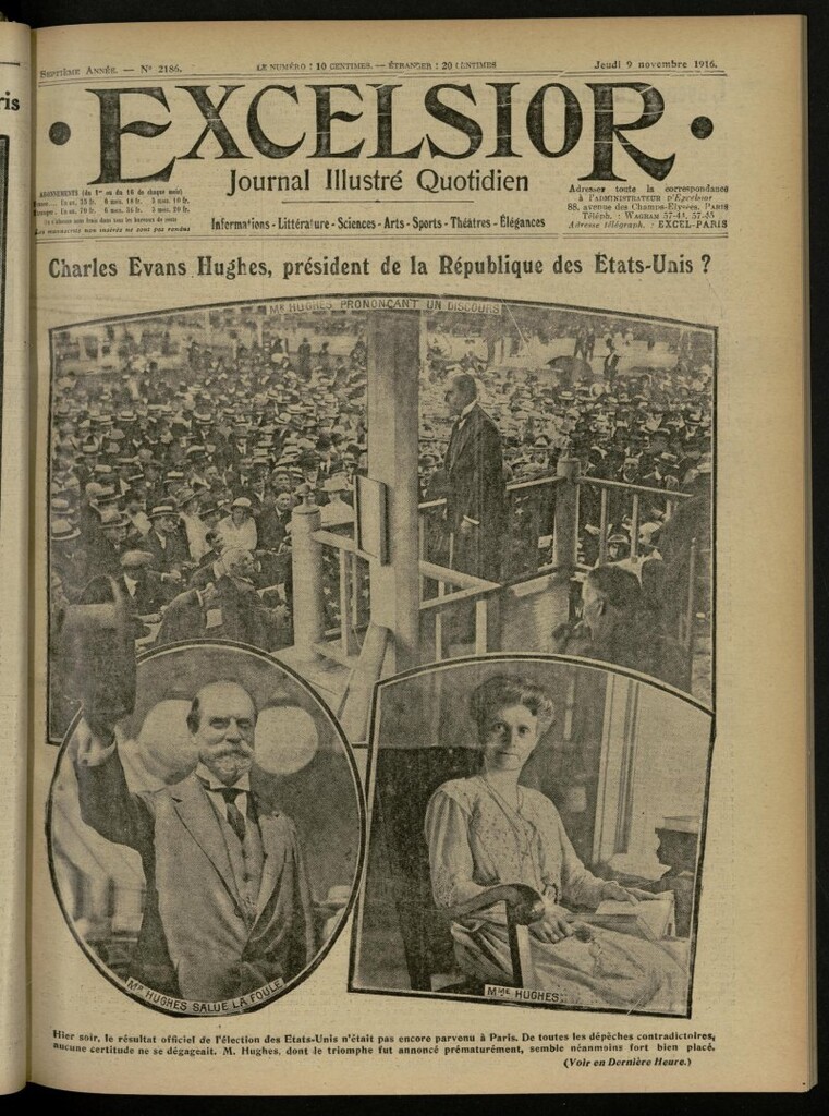 Miniatura de Excelsior: journal illustré quotidien de 9 de noviembre de 1916, nº 2186