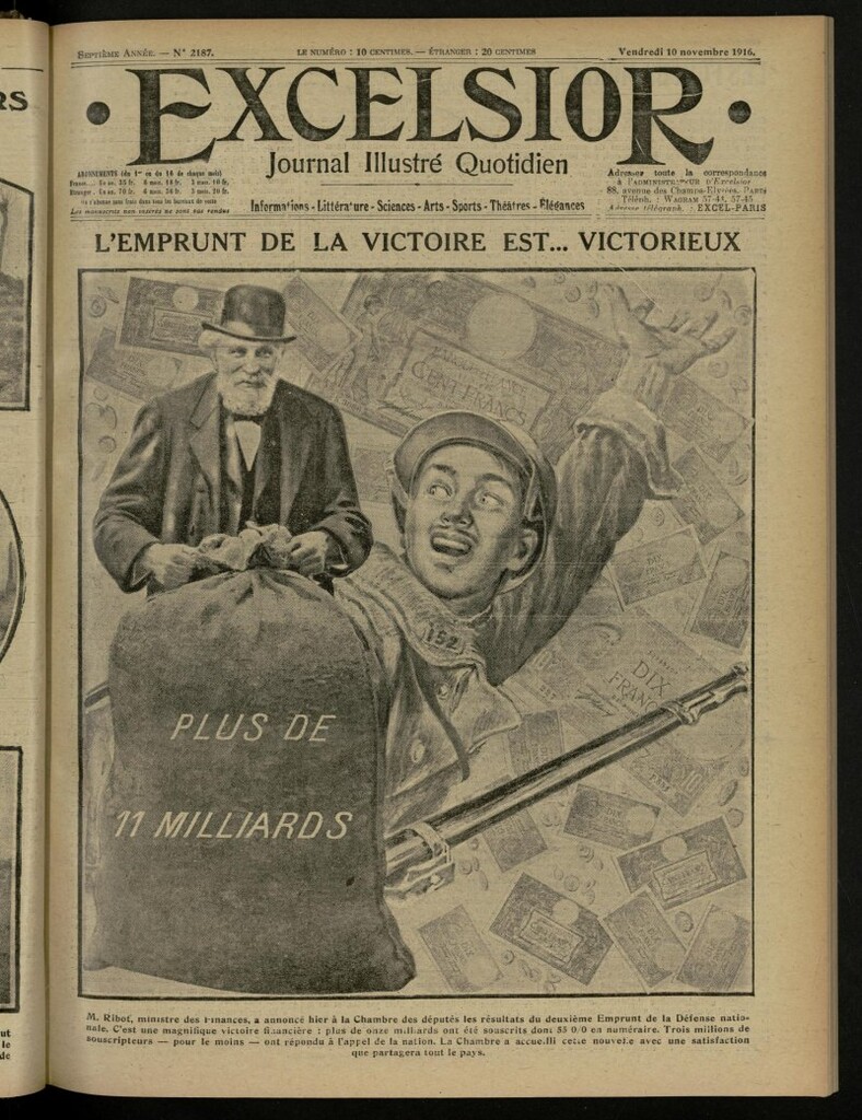 Miniatura de Excelsior: journal illustré quotidien de 10 de noviembre de 1916, nº 2187