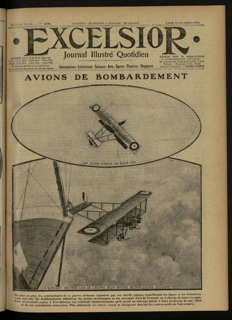 Miniatura de Excelsior: journal illustré quotidien de 13 de noviembre de 1916, nº 2190