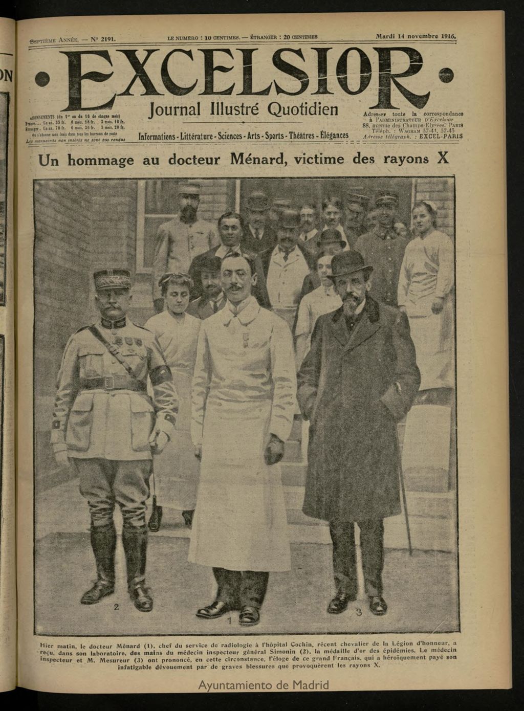 Miniatura de Excelsior: journal illustré quotidien de 14 de noviembre de 1916, nº 2191
