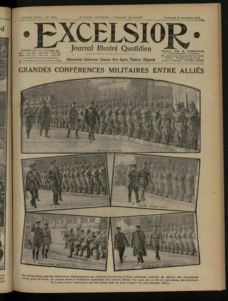 Miniatura de Excelsior: journal illustré quotidien de 17 de noviembre de 1916, nº 2194