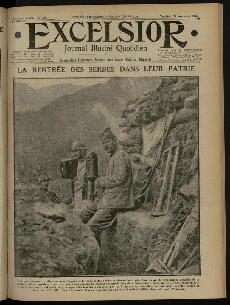 Miniatura de Excelsior: journal illustré quotidien de 24 de noviembre de 1916, nº 2201