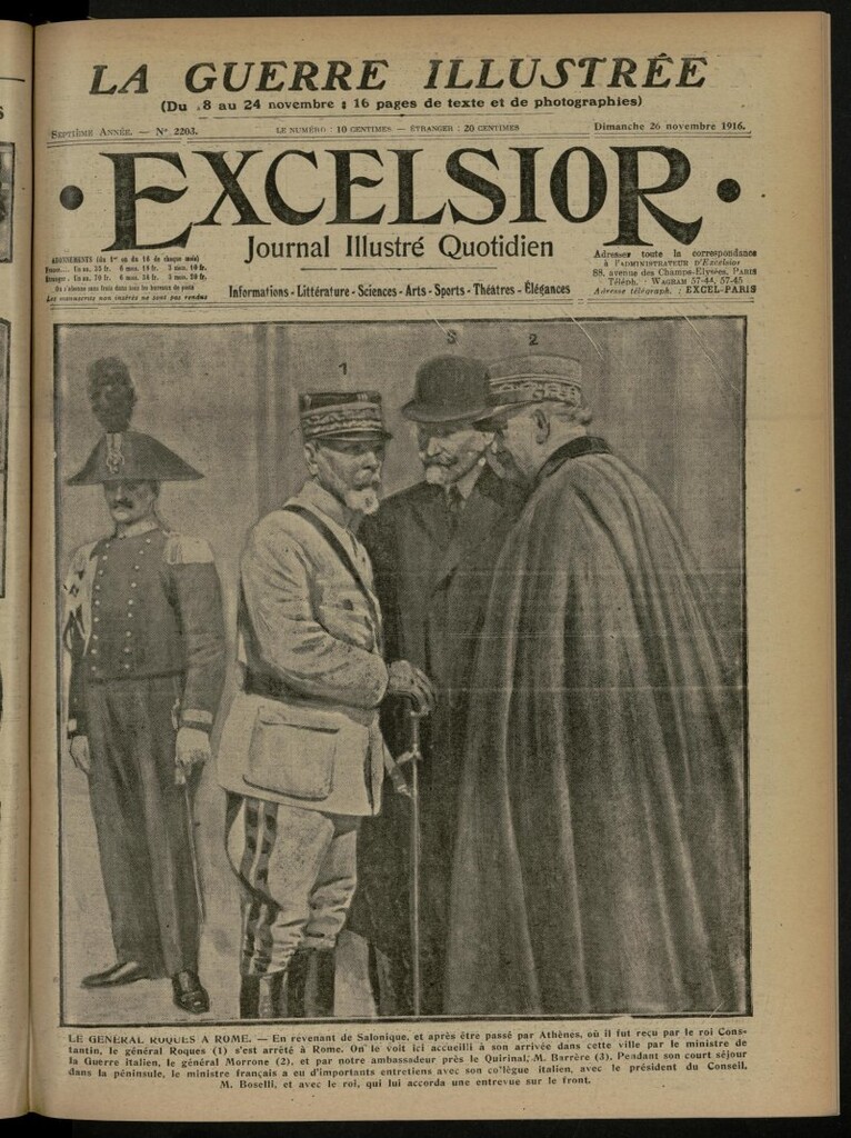 Miniatura de Excelsior: journal illustré quotidien de 26 de noviembre de 1916, nº 2203