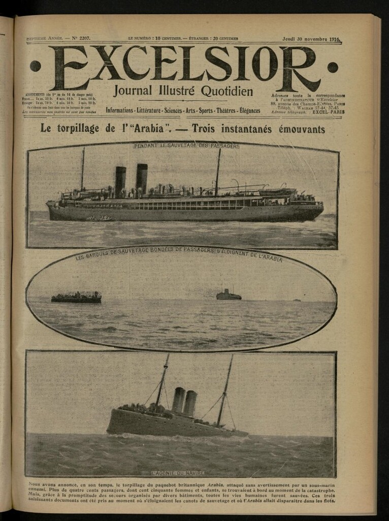 Miniatura de Excelsior: journal illustré quotidien de 30 de noviembre de 1916, nº 2207