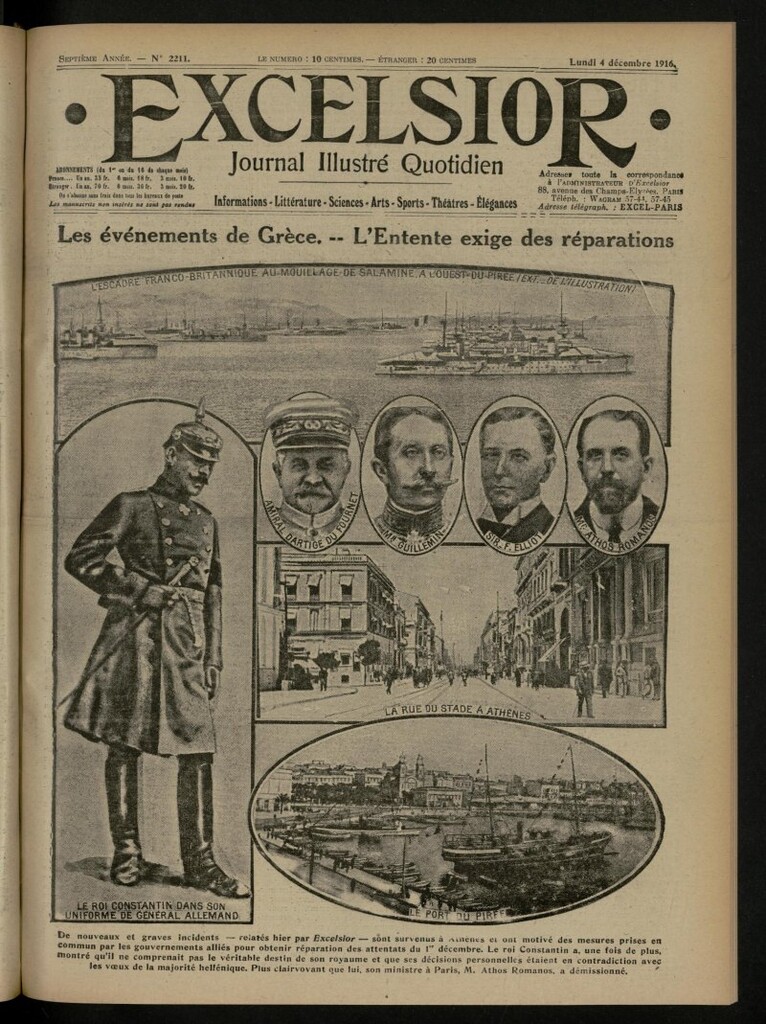 Miniatura de Excelsior: journal illustré quotidien de 4 de diciembre de 1916, nº 2211