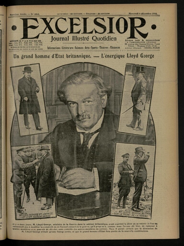 Miniatura de Excelsior: journal illustré quotidien de 6 de diciembre de 1916, nº 2213