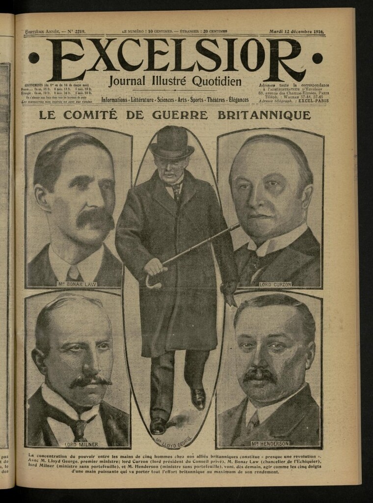Miniatura de Excelsior: journal illustré quotidien de 12 de diciembre de 1916, nº 2219