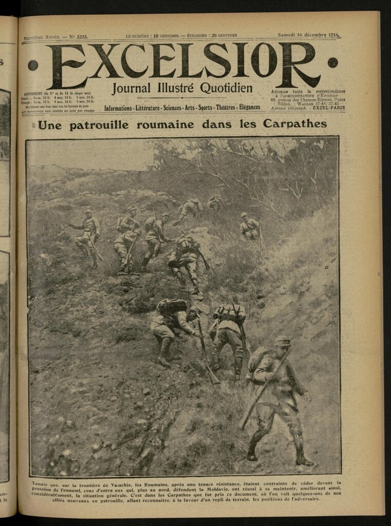 Miniatura de Excelsior: journal illustré quotidien de 16 de diciembre de 1916, nº 2223