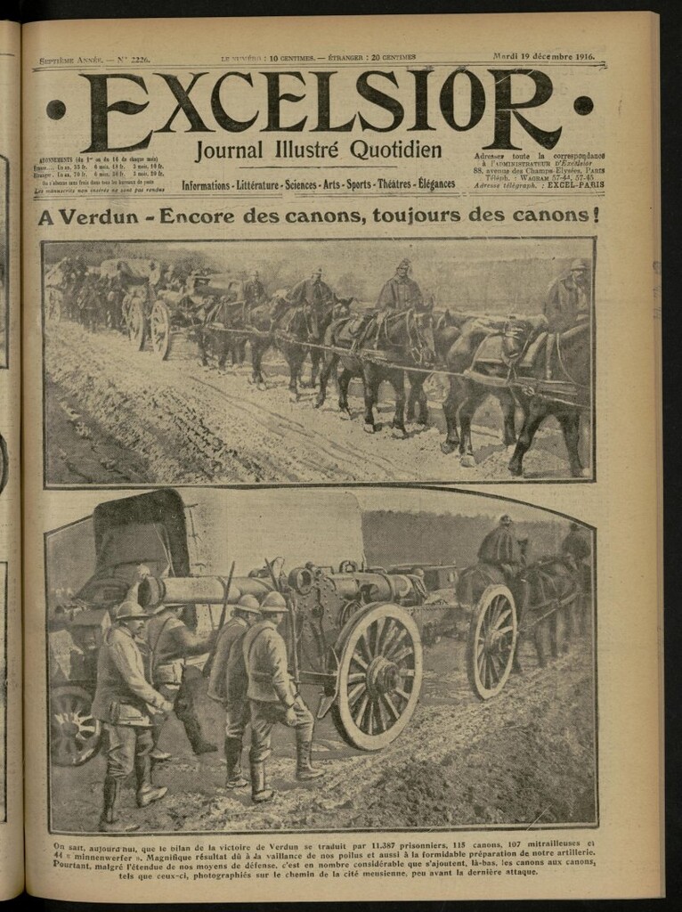 Miniatura de Excelsior: journal illustré quotidien de 19 de diciembre de 1916, nº 2226